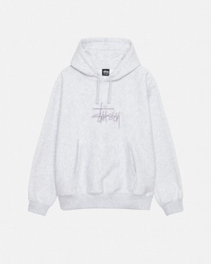 Stussy Basic Applique Hoodie - Unisex Hoodies Grises | MXIIZ65052