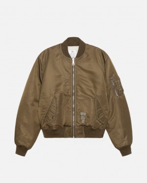 Stussy Built Reversible Bomber Jacket - Unisex Jackets Marrom | PMXQX18998