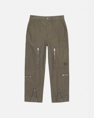 Stussy Nyco Flight Pant - Unisex Jeans Pants Verde Oliva | BMXSO90517