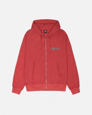 Stussy SS-Link Zip Hoodie - Unisex Hoodies Rojos | QMXUV25134