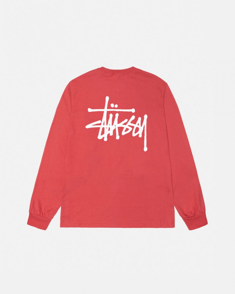Stussy Basic Stussy LS Tee - Unisex Longsleeve Rojos | LMXSX34324
