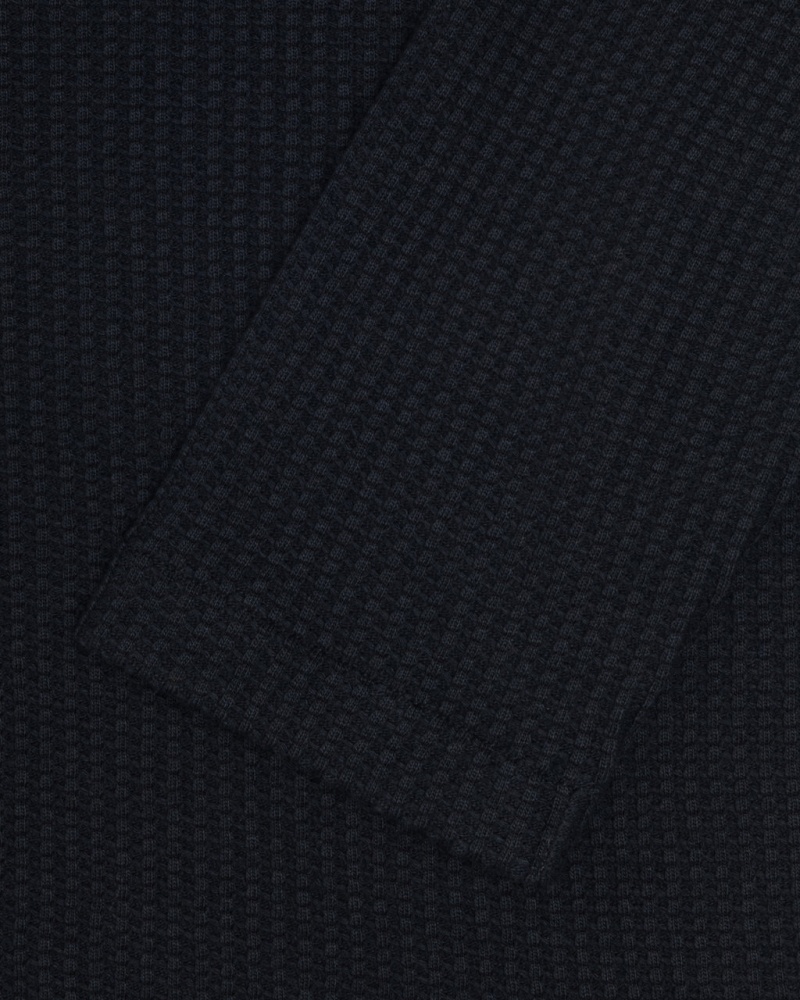 Stussy Big Thermal Zip Shirt - Unisex Tops Negros | TMXPQ81820