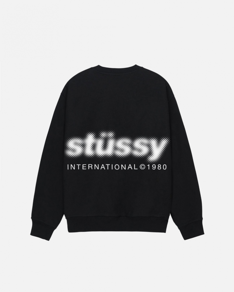 Stussy Blur Crew - Unisex Hoodies Negros | YMXVQ81305