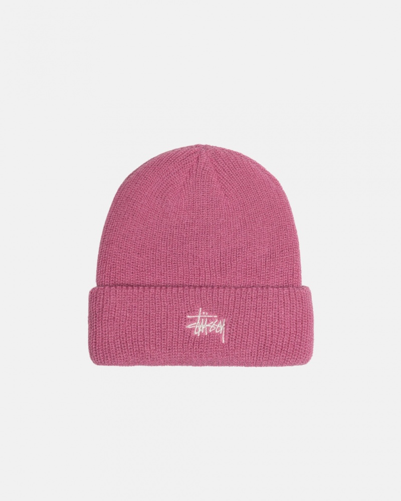 Stussy Cuff Beanie Basic - Unisex Rosas | DMXVO54394