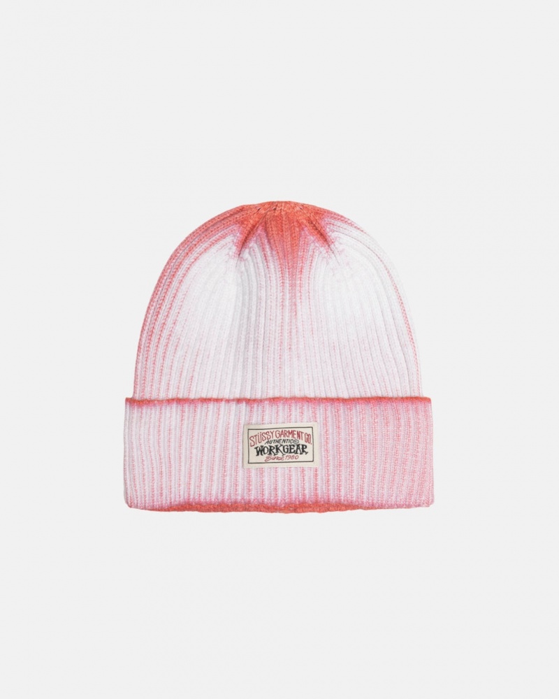 Stussy Cuff Beanie Workgear Spray - Unisex Naranjas | MXXBR56352