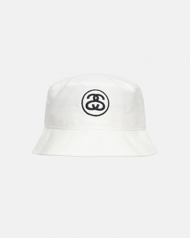 Stussy Deep Bucket Hat SS Link - Unisex Blancos | MXDFL17375