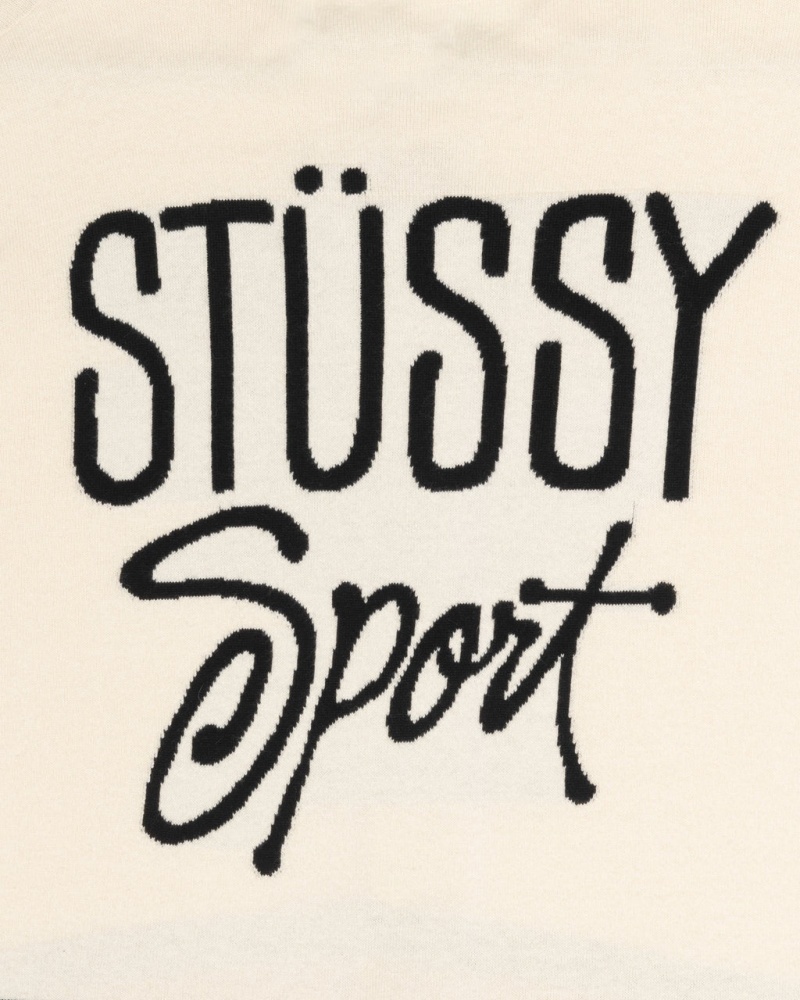 Stussy Hockey Sueter - Unisex Sweaters Knits Beige | UMXND58088