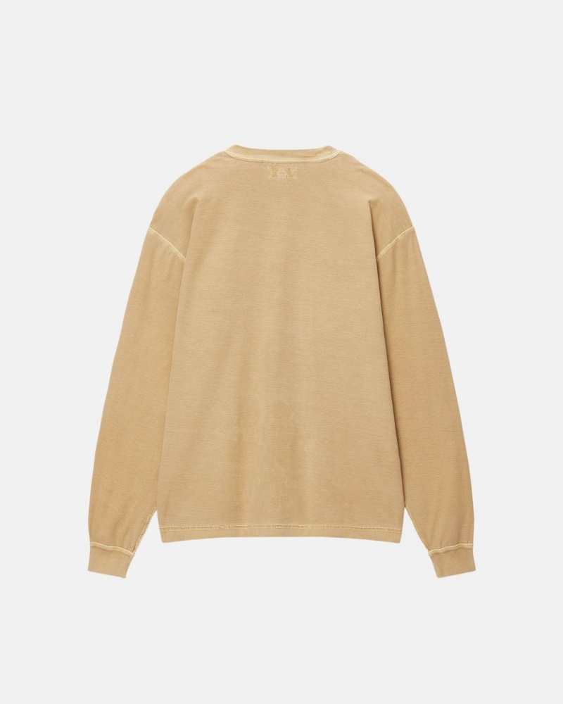 Stussy Lazy LS Tee - Unisex Longsleeve Dorados | EMXVG43375