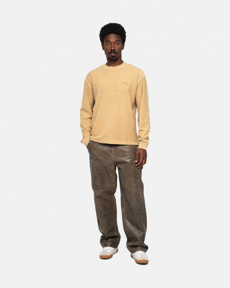 Stussy Lazy LS Tee - Unisex Longsleeve Dorados | EMXVG43375