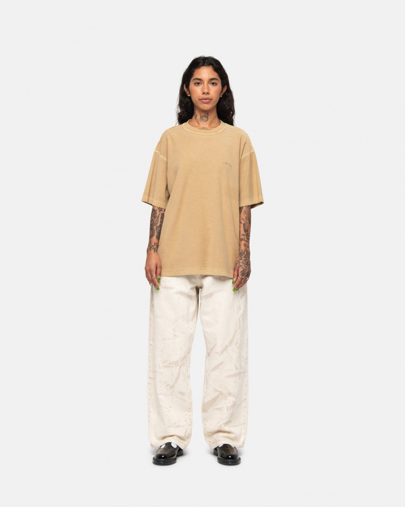 Stussy Lazy Tee - Unisex Longsleeve T-Shirts Dorados | LMXTR24582
