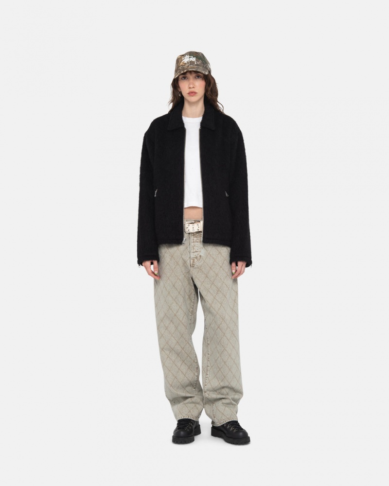 Stussy Mohair Club Jacket - Unisex Jackets Negros | BMXSO54922