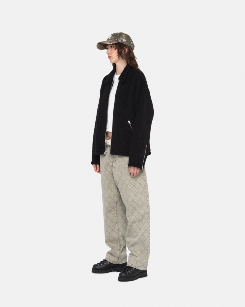 Stussy Mohair Club Jacket - Unisex Jackets Negros | BMXSO54922