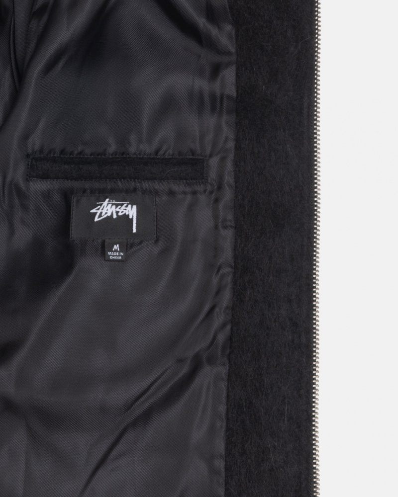 Stussy Mohair Club Jacket - Unisex Jackets Negros | BMXSO54922
