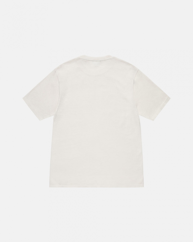 Stussy Small Stock Tee Pigment Dyed - Unisex Shortsleeve Beige | DMXKV77088