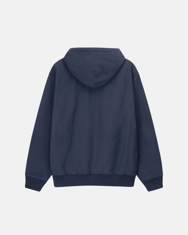 Stussy Stock Logo Hoodie - Unisex Hoodies Azul Marino | XMXBH20611