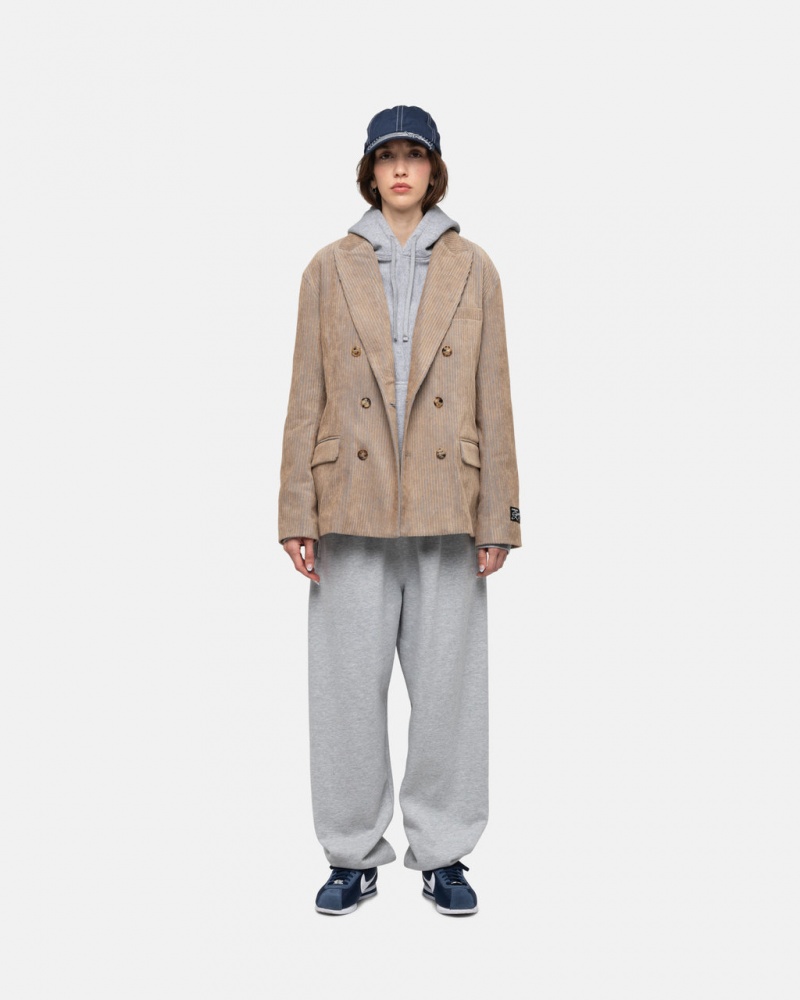 Stussy Stock Logo Sweatpant - Unisex Pants Grises | MXXBR50934