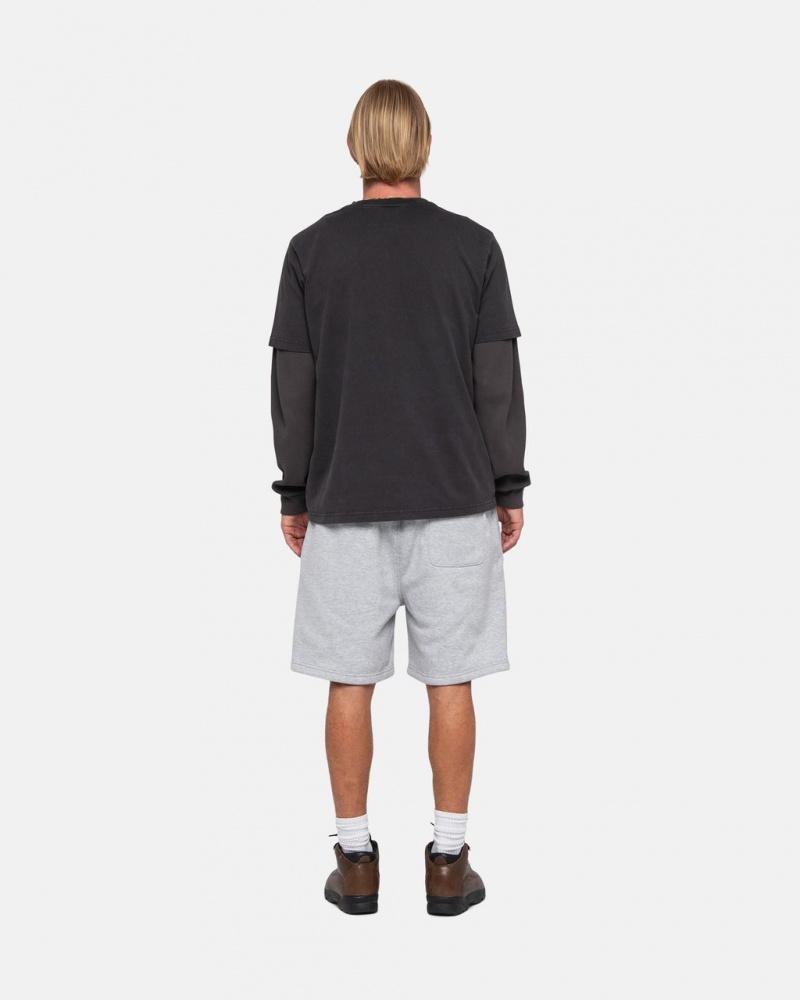 Stussy Stock Logo Sweatshort - Unisex Shorts Trunks Grises | SMXNY27393