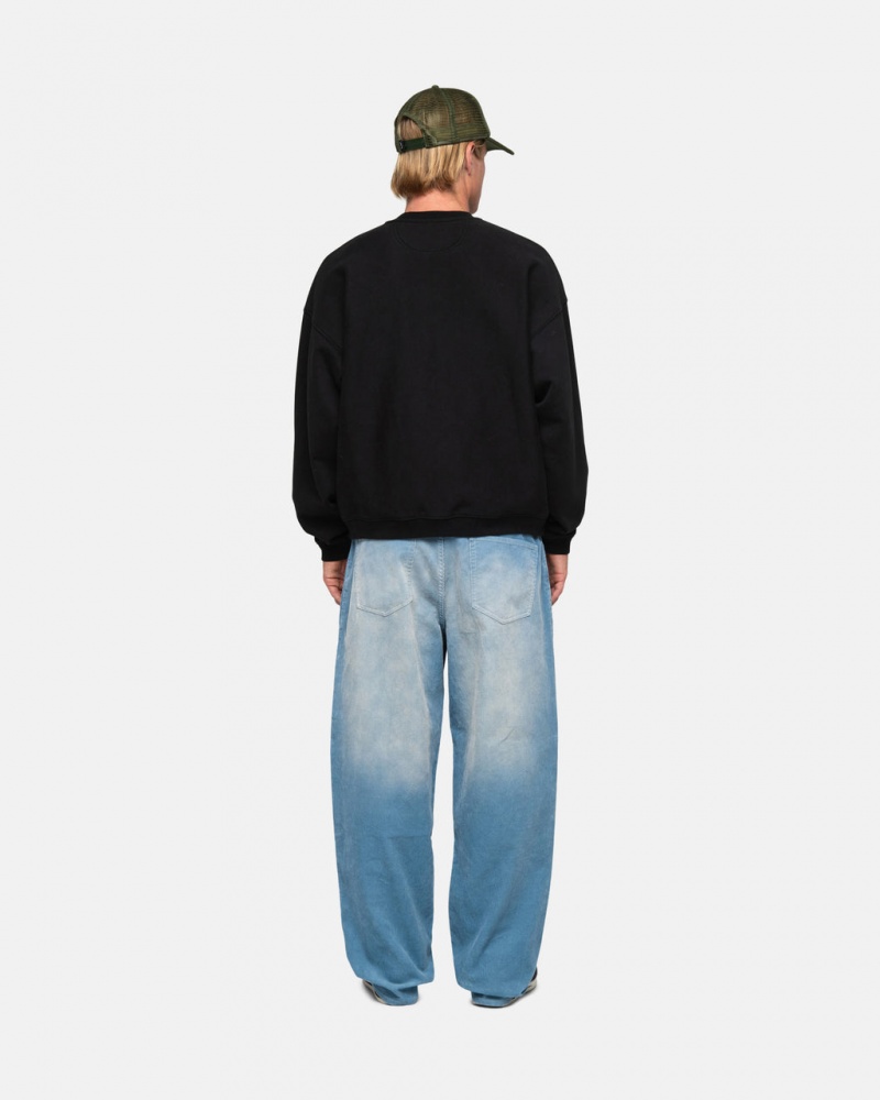 Stussy Stüssy Deporte Relaxed Oversized Crew - Unisex Hoodies Sweatshirts Negros | MXICD79756