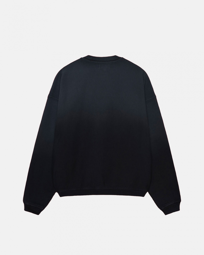 Stussy Sun Faded Oversized Crew - Unisex Hoodies Negros | LMXSX44557