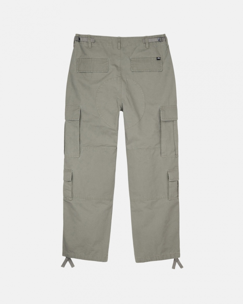Stussy Surplus Cargo Ripstop - Unisex Jeans Pants Verde Oliva | FMXUI69544