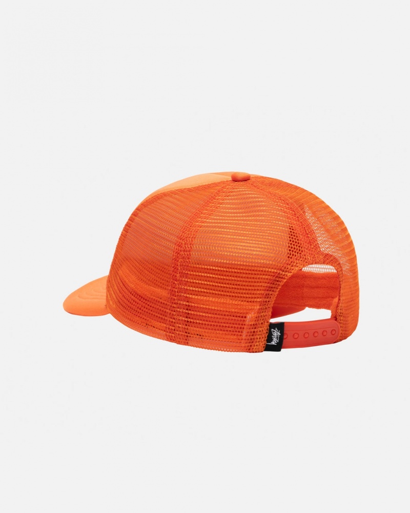 Stussy Trucker Big Basic Snapback - Unisex Naranjas | MXDFL62559