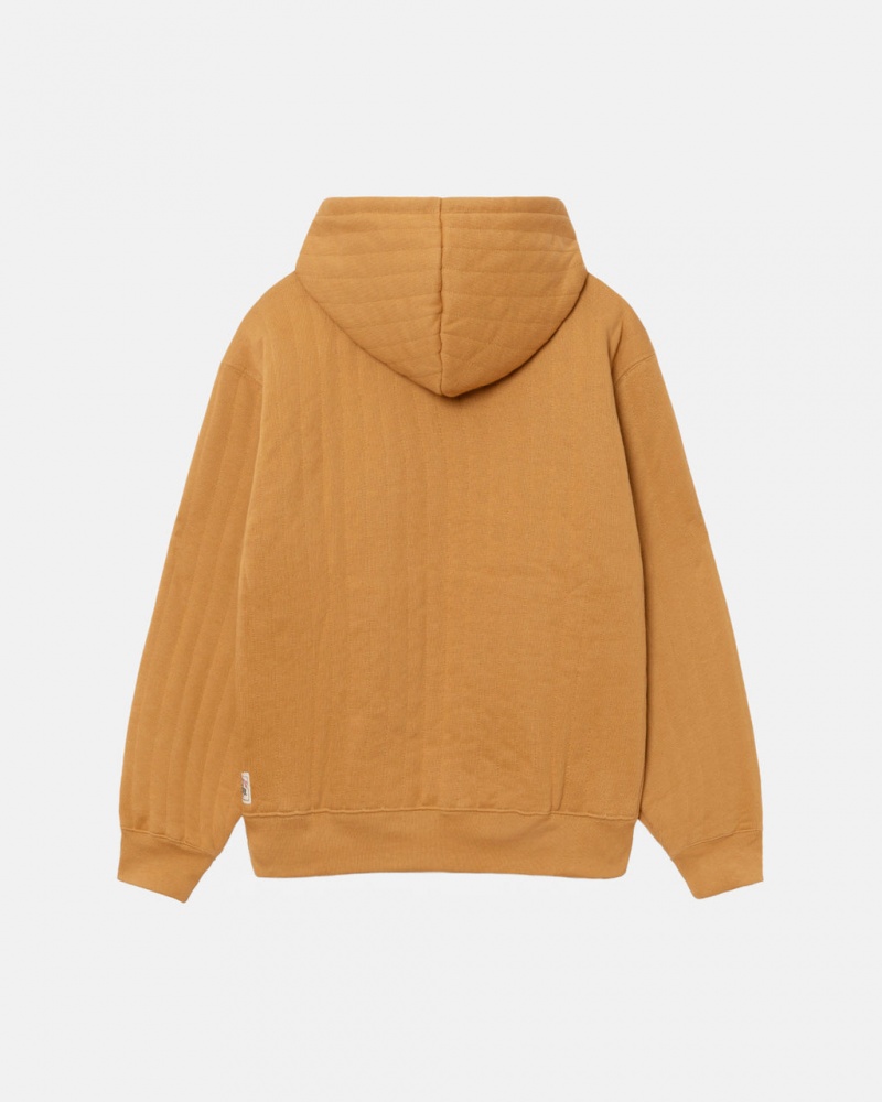 Stussy Vertical Acolchado Zip Hoodie - Unisex Hoodies Marrom | MXXMI53608