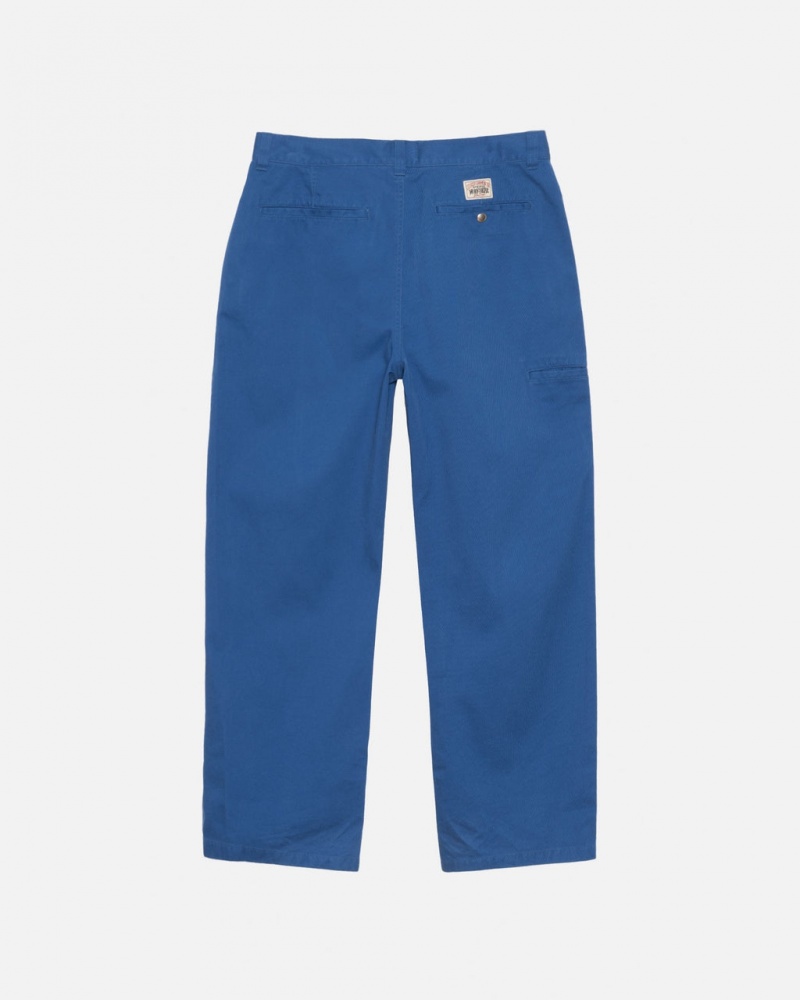 Stussy Workgear Trouser Twill - Unisex Jeans Pants Azul Rey | ZMXNQ17747