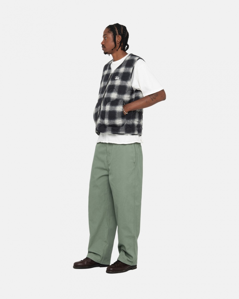 Stussy Workgear Trouser Twill - Unisex Pants Verdes | QMXWA50319