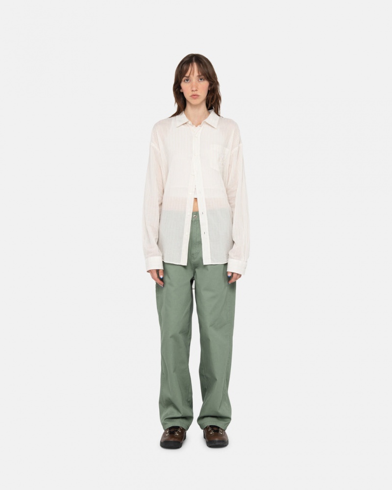 Stussy Workgear Trouser Twill - Unisex Pants Verdes | QMXWA50319