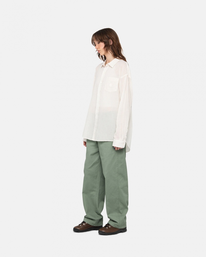 Stussy Workgear Trouser Twill - Unisex Pants Verdes | QMXWA50319